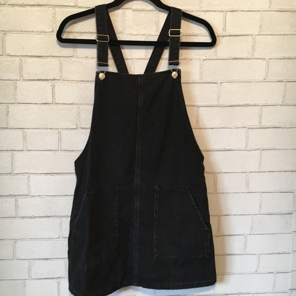 topshop black overalls